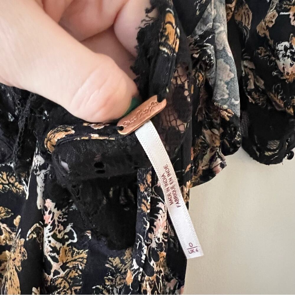 Free People Lucie Floral Lace Mini Dress - Picture 6 of 7
